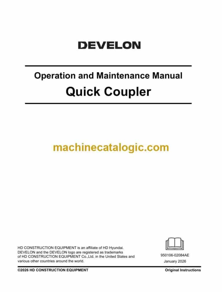 Develon Quick Coupler Operation and Installation Manual