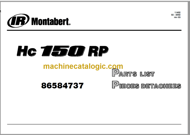 Montabert HC150 RP Parts List (86584737)