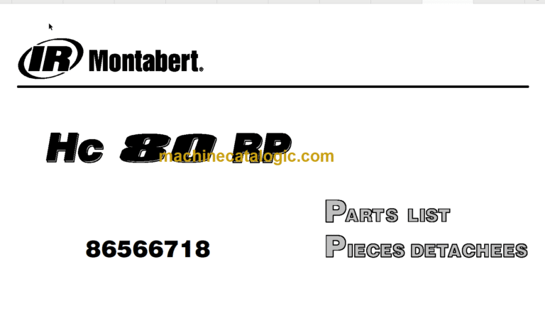 Montabert HC80 RP Parts List (86566718)