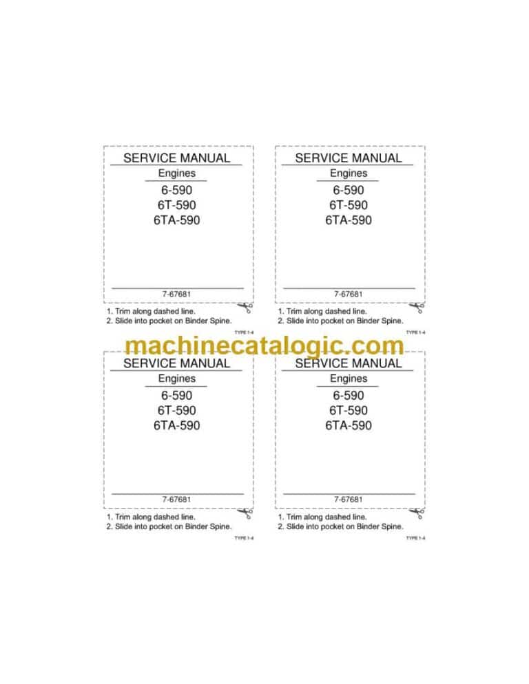 Case 6-590, 6T-590, 6TA-590 Engines Service Manual (7-67681R0)