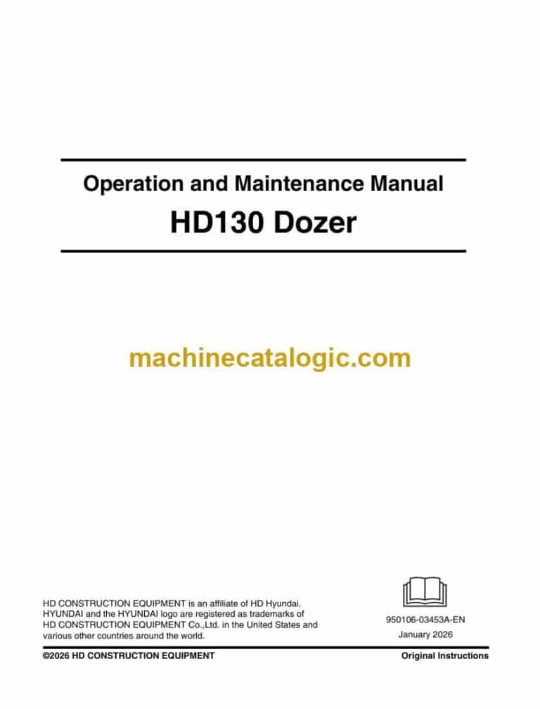 Develon HD130 Dozer Operation and Maintenance Manual (950106-03453A-EN)
