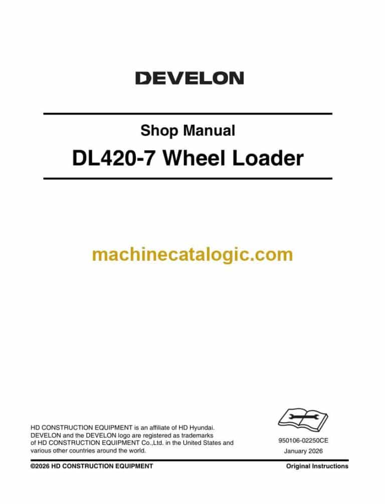 Develon DL420-7 Wheel Loader Shop Manual (950106-02250)