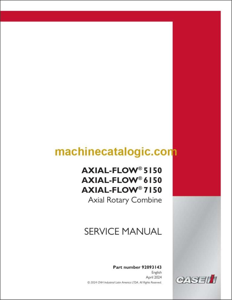 Case Axial-Flow 5150 Axial Rotary Combine Service Manual (92093143)