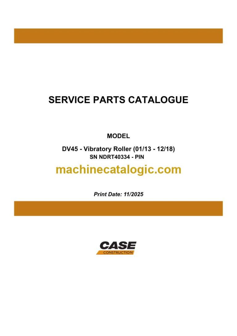 Case DV45 Vibratory Roller Service Parts Catalogue (547150453PC)