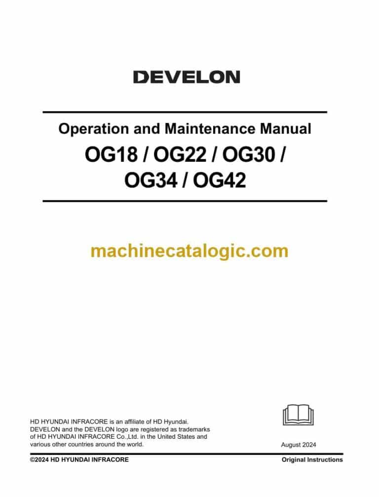 Develon OG18, OG22, OG30, OG34, OG42 Attachments User Manual