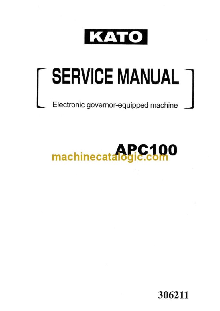 Kato APC100 Service Manual (306211)
