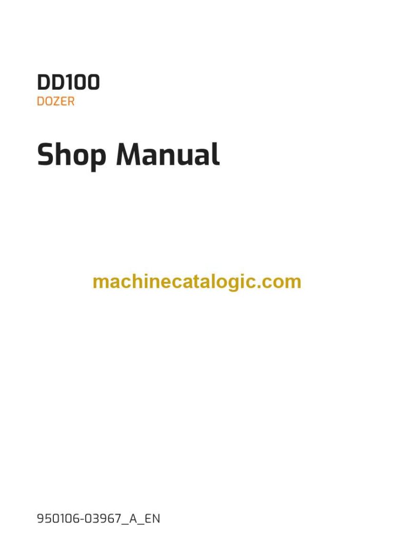 Develon DD100 Dozer Shop Manual (950106-03967_A_EN)