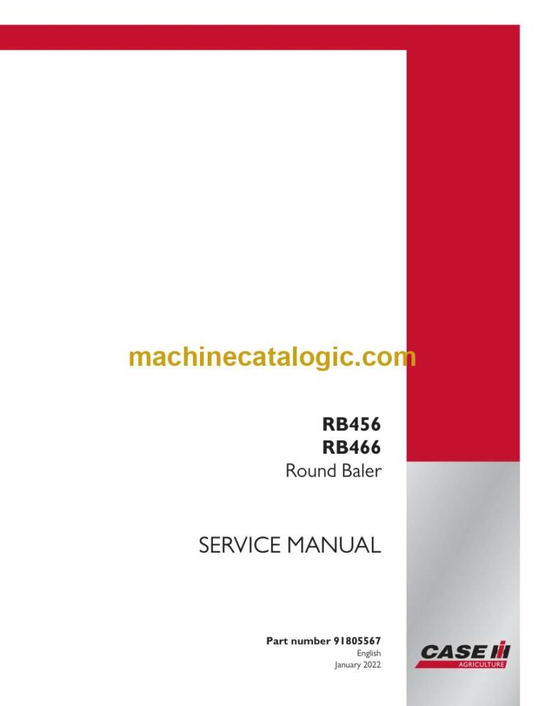 Case RB466 Round Baler Service Manual (91805567)