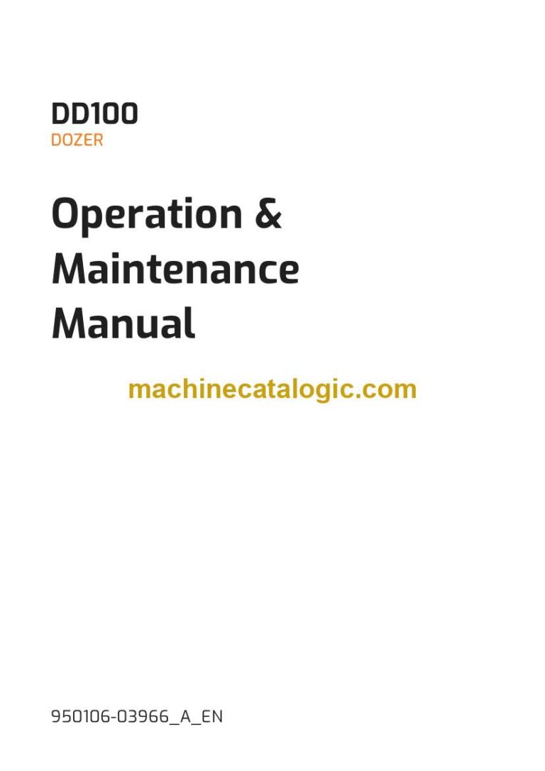 Develon DD100 Dozer Operation and Maintenance Manual (950106-03966_A_EN)