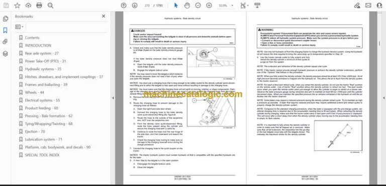 Case RB465 Round Baler Service Manual (92653961)