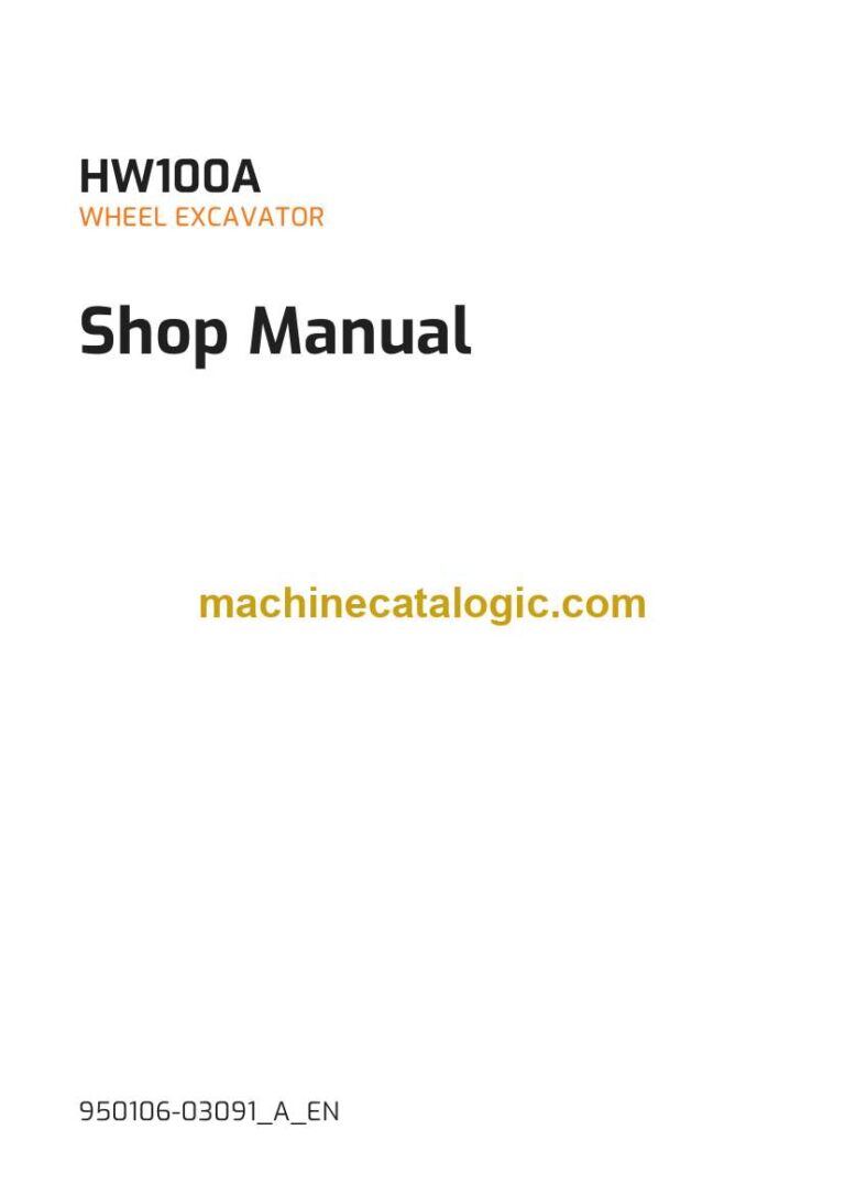Develon HW100A Wheeled Excavator Shop Manual (950106-03091_A_EN)