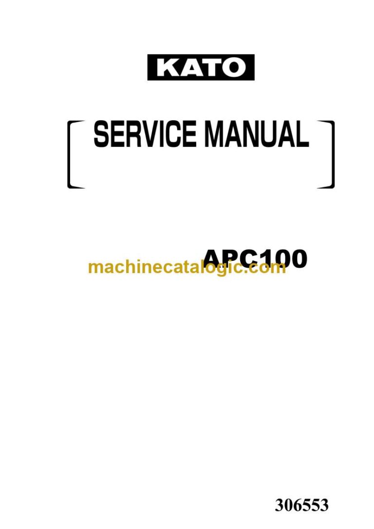 Kato APC100 Service Manual (306553)