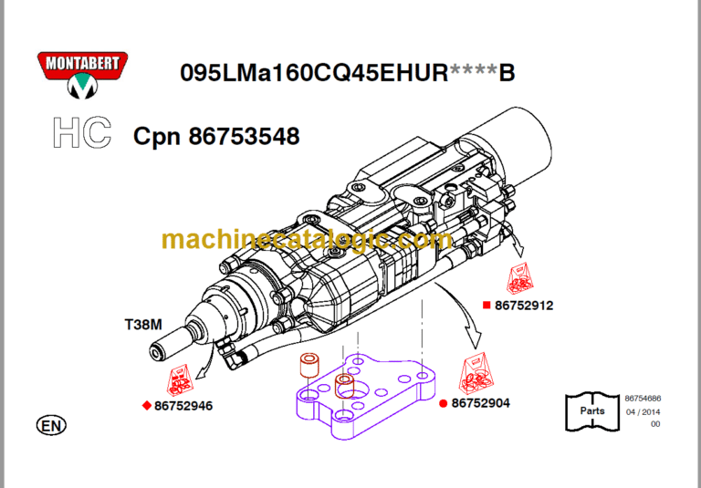 Montabert DA370, DA450, DA580 Workshop Manual (CPN 86626728)