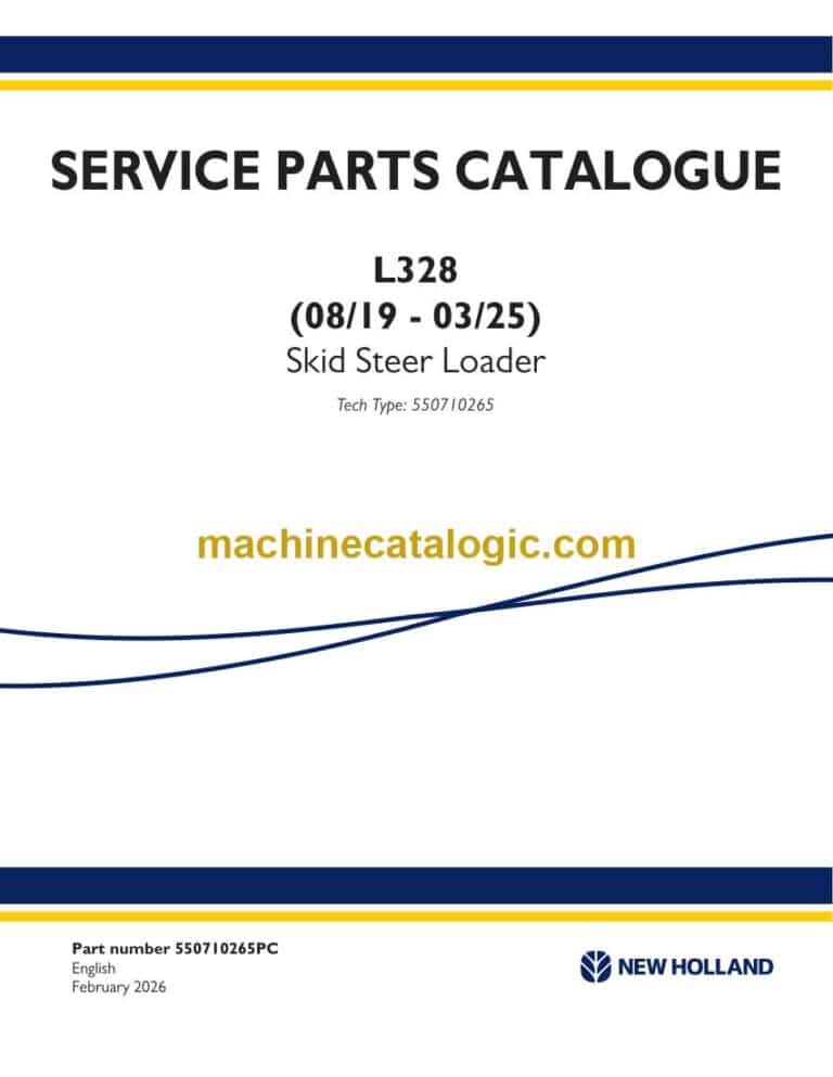 Case L328 Skid Steer Loader Service Parts Catalogue (550710265PC)