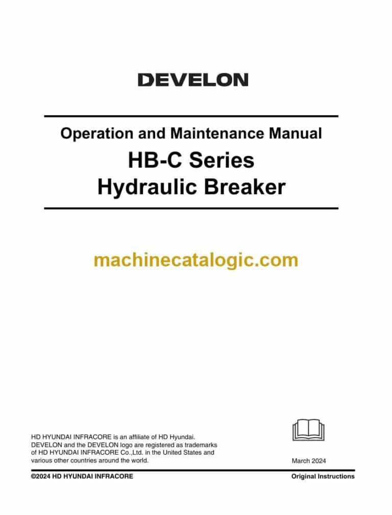 Develon HB-C Series Hydraulic Breaker Operation and Installation Manual