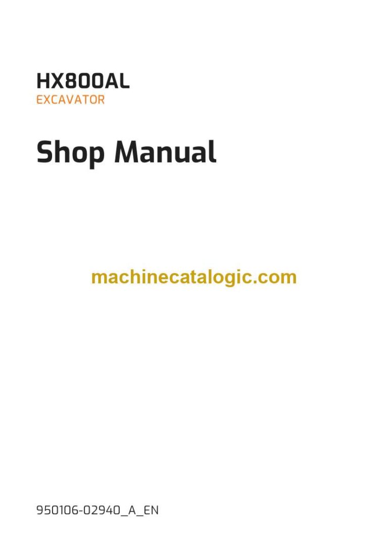 Develon HX800AL Crawler Excavator Shop Manual (950106-02940_A_EN)