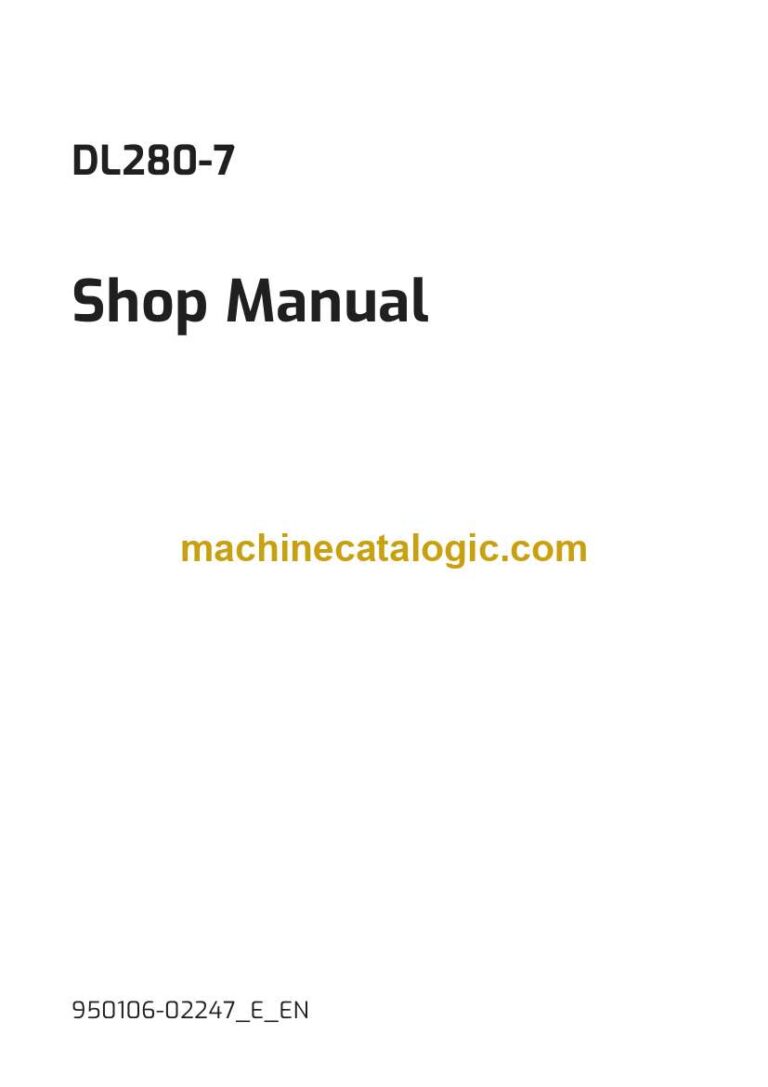 Develon DL280-7 Wheel Loader Shop Manual (950106-02247_E_EN)