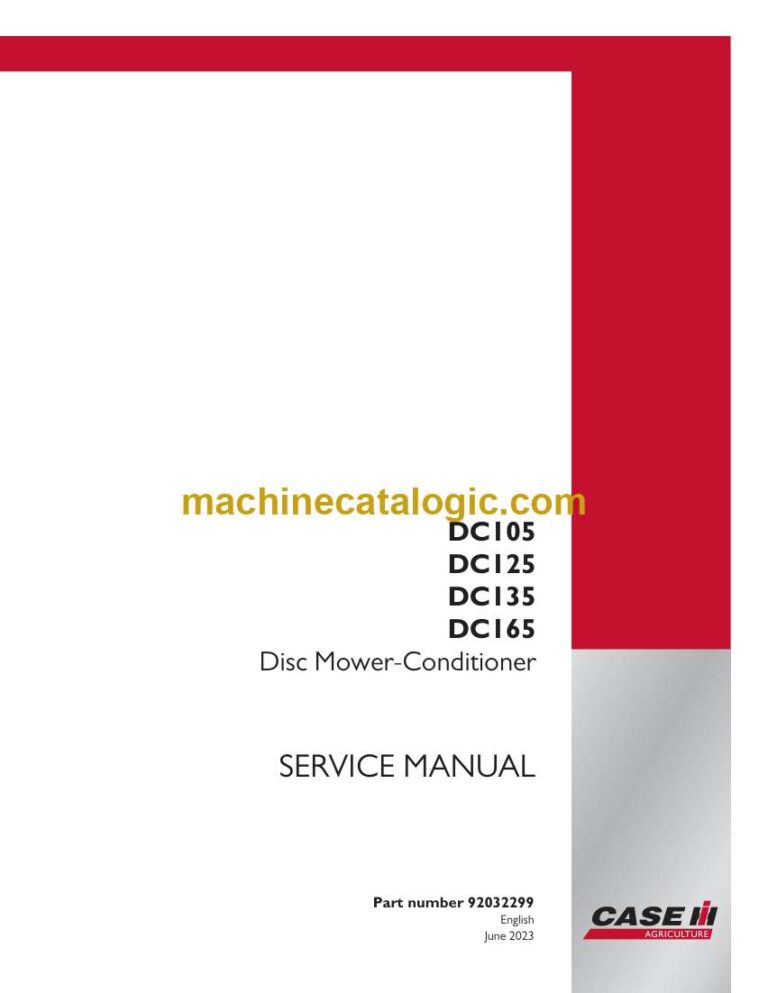 Case DC105 Service Manual (92032299)