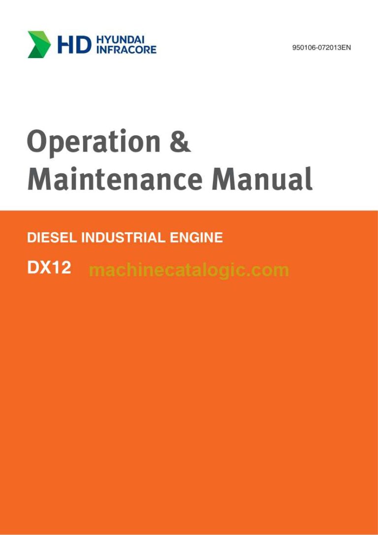 Develon DX12 Diesel Industrial Engine Operation and Maintenance Manual (950106-072013EN)