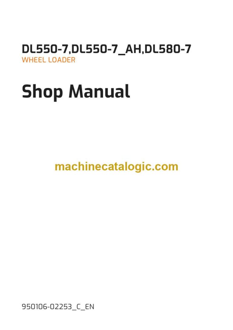 Develon DL580-7 Wheel Loader Shop Manual (950106-02253_C_EN)