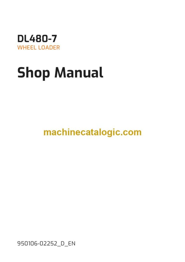 Develon DL480-7 Wheel Loader Shop Manual (950106-02252_D_EN)