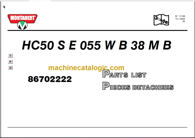Montabert HC50 Parts List (86702222)