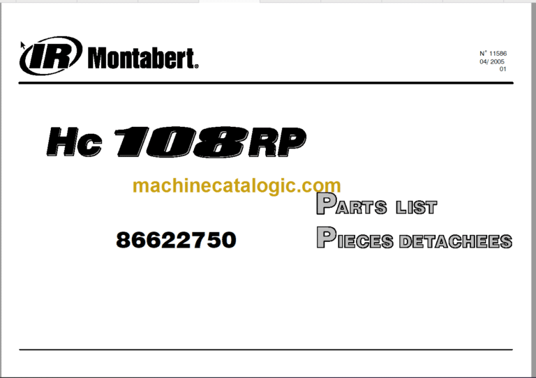 Montabert HC108 RP Parts List (86622750)