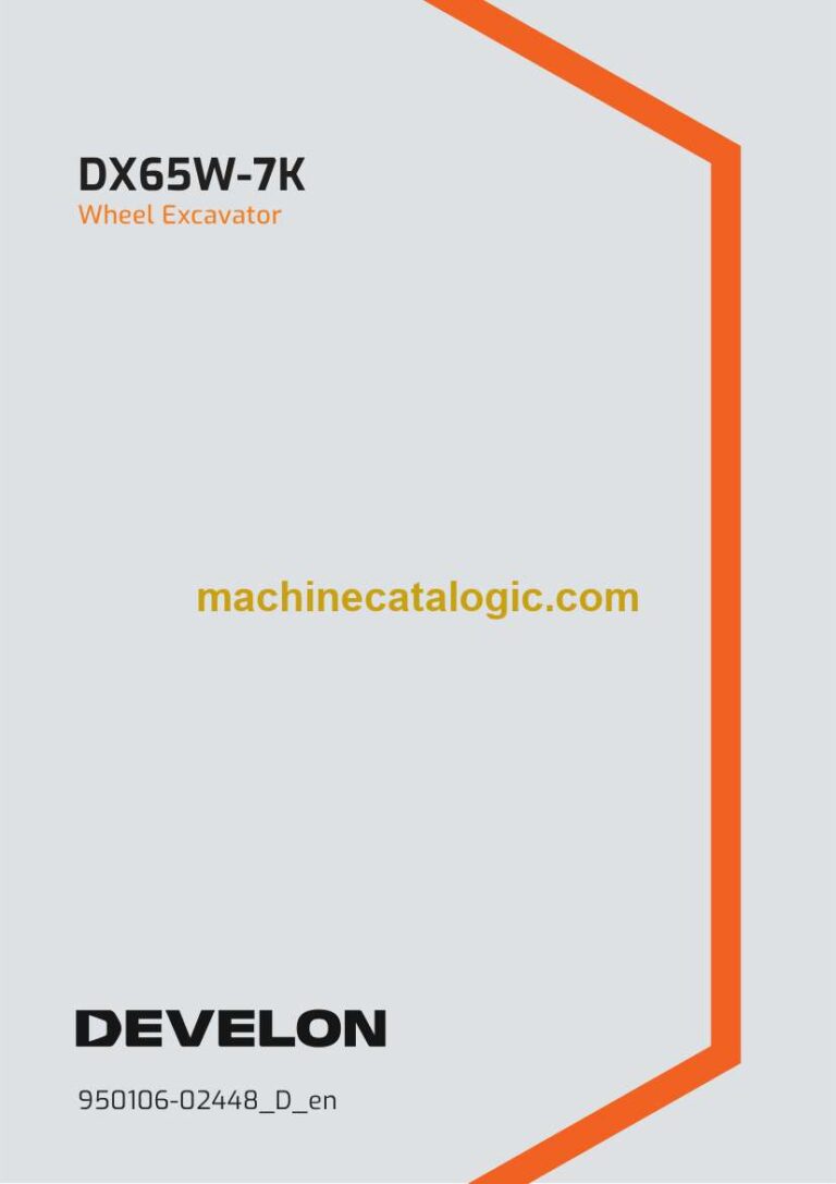 Develon DX65W-7K Wheel Excavator Operation and Maintenance Manual – Korean Language (한국어) (950106-02448_D_en)