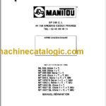 Manitou ML 835 MU Serie 1+T Manuel de Réparation (547109FR) (04-1999)