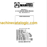 Manitou MT 940 L Serie 1+T Manuel de Réparation (547109FR) (04-1999)