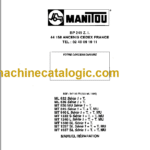 Manitou MT 1240 L Serie 1+T Manuel de Réparation (547109FR) (04-1999)