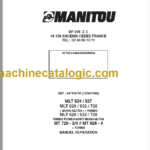 Manitou MLT 527 Manuel de Réparation (547118FR) (10-1996)