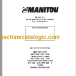 Manitou MLT 628 Mono-Ultra, Turbo Manuel de Réparation (547118FR) (10-1996)