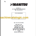 Manitou MLT 728 Mono-Ultra, Turbo Manuel de Réparation (547118FR) (10-1996)