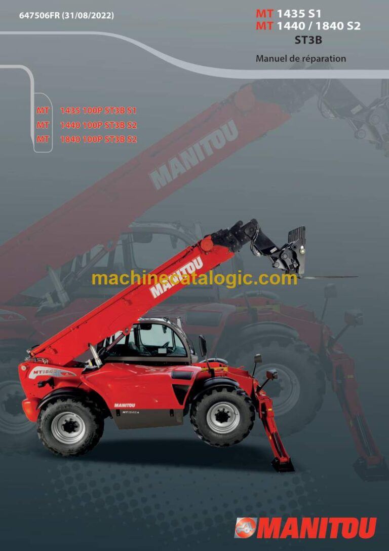 Manitou MT 1435 100P ST3B S1 Manuel de Réparation (647506FR) (08-2022)