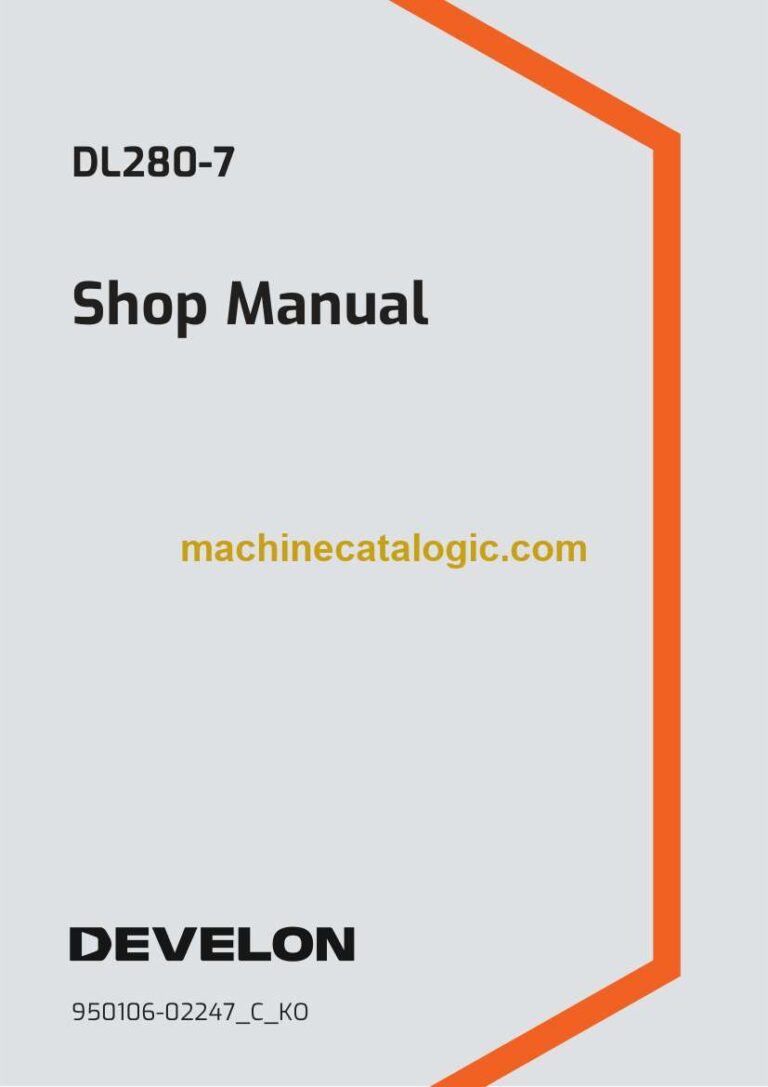 Develon DL280-7 Wheel Loader Shop Manual – Korean Language (한국어) (950106-02247_C_KO)