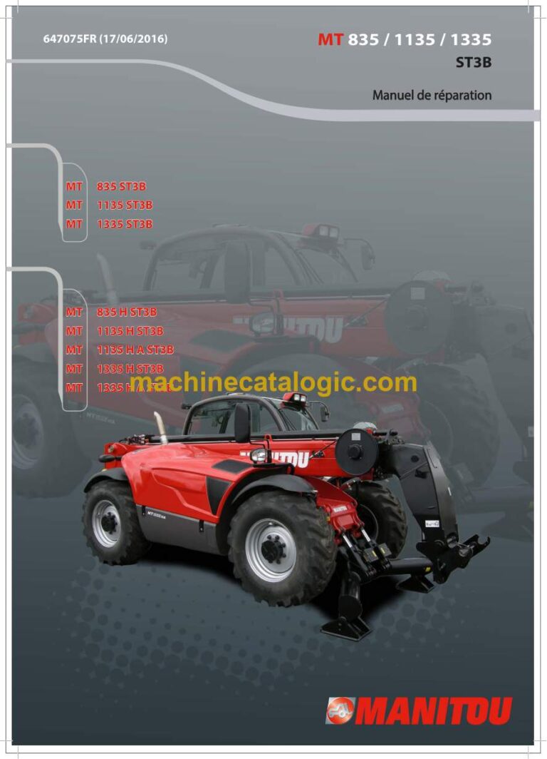Manitou MT 835 ST3B Manuel de Réparation (647075FR) (06-2016)