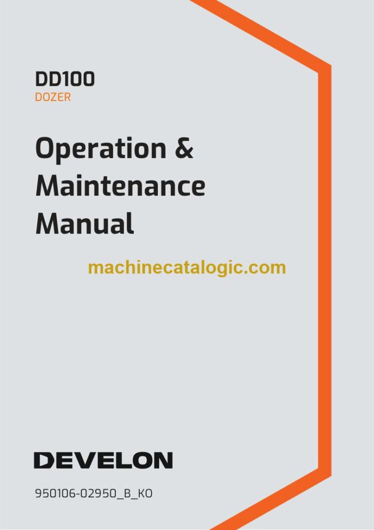 Develon DD100 Dozer Operation and Maintenance Manual – Korean Language (한국어) (950106-02950_B_KO)
