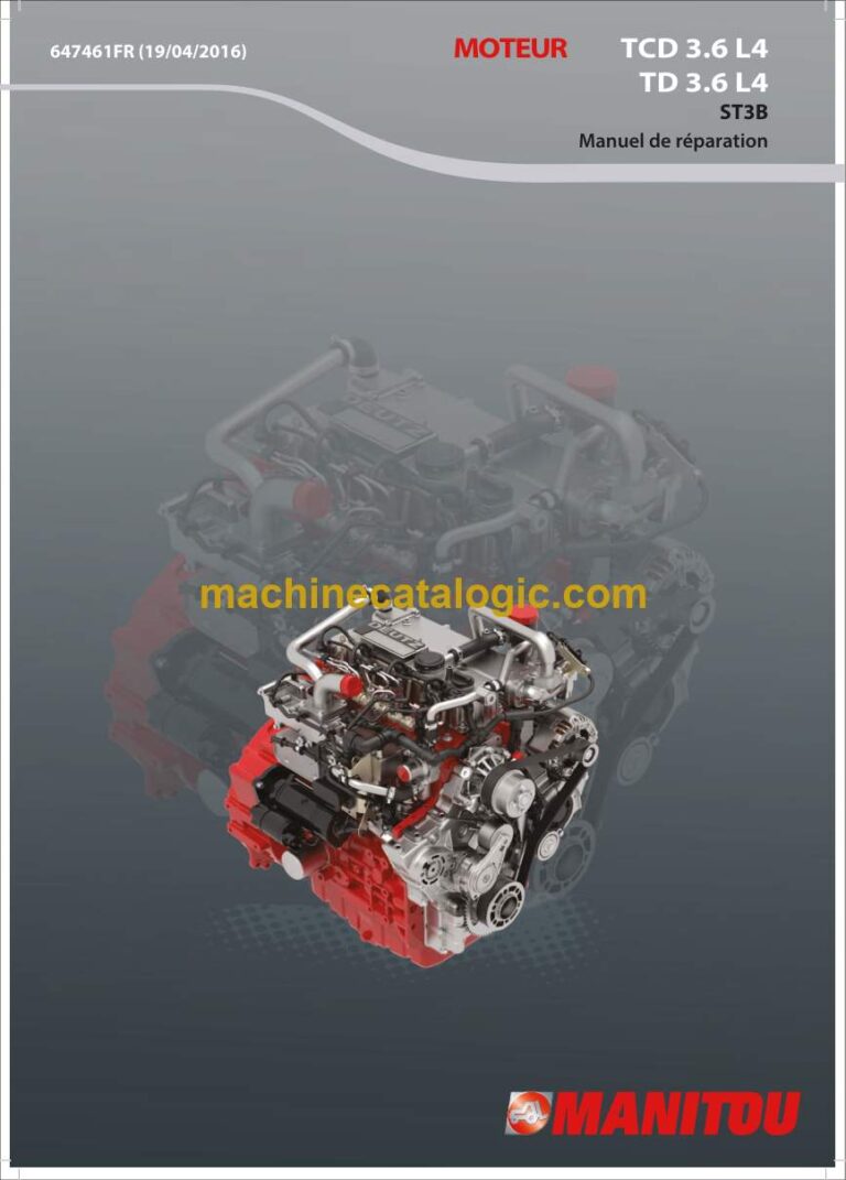 Manitou TCD 3.6 L4, TD 3.6 L4 ST3B MOTEUR Manuel de Réparation (647461FR) (04-2016)