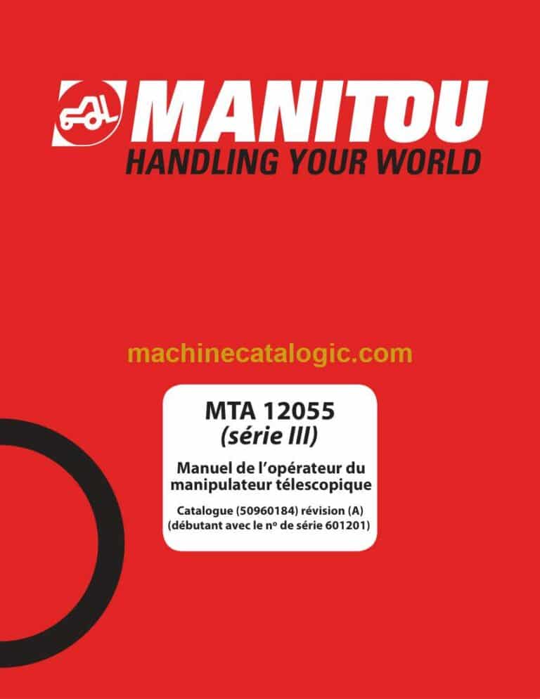 Manitou MTA 12055 Serie 3 Notice D’instructions (50950504FR) (04-2022)