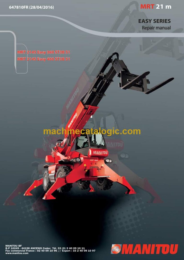 Manitou MRT 2145 Easy 360 ST3B S1 Manuel de Réparation (647810FR) (04-2016)