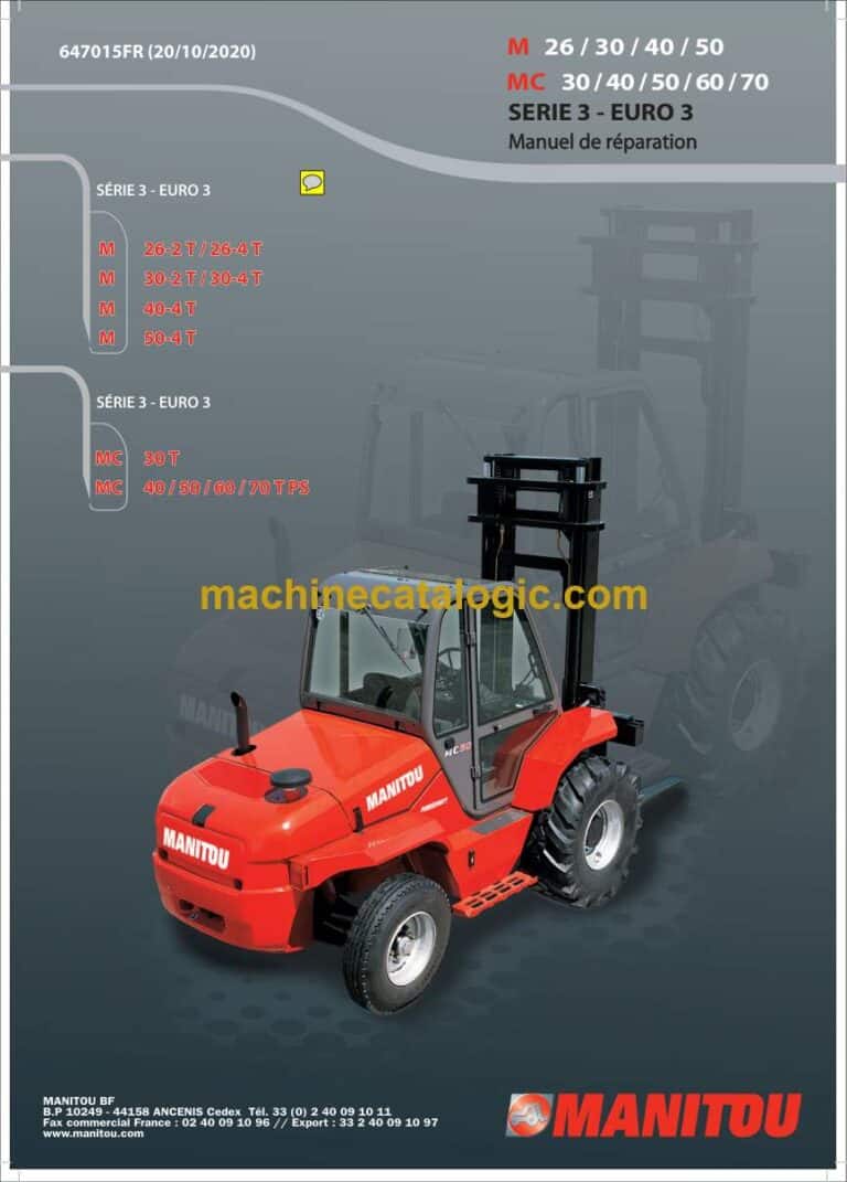 Manitou M 30-2 T, M 30-4 T Manuel de Réparation (647015FR) (10-2020)