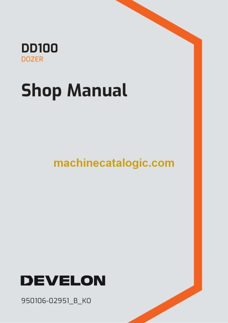 Develon DD100 Dozer Shop Manual – Korean Language (한국어) (950106-02951_B_KO)