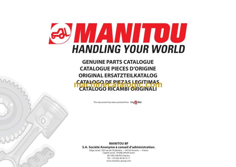 Manitou MLT 634 120D ST4 S1 Manuel de Réparation (647538FR) (06-2015)
