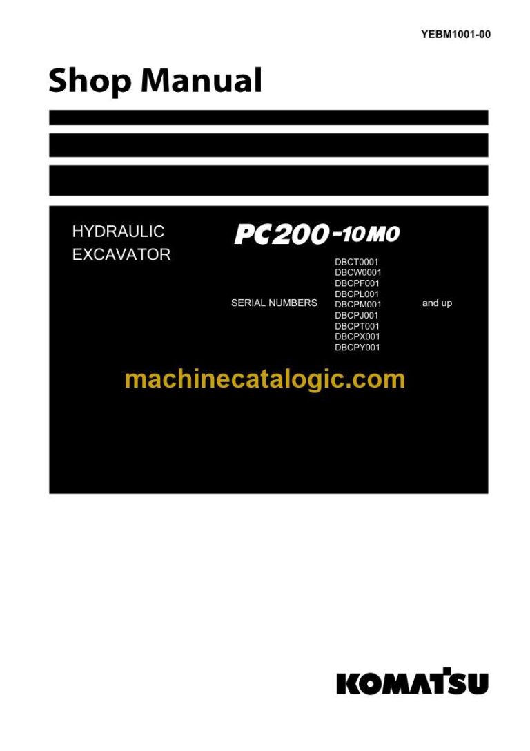 Komatsu PC200-10M0 Crawler Excavator Shop Manual (YEBM1001-00)