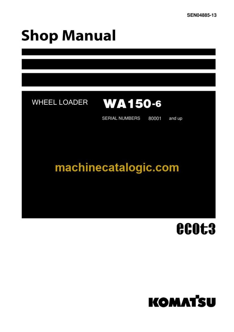 Komatsu WA150-6 Wheel Loader Shop Manual (SEN04885-13)