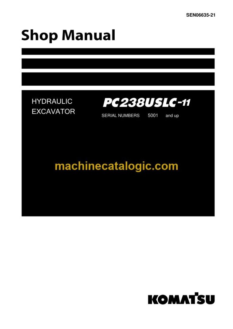 Komatsu PC238USLC-11 Crawler Excavator Shop Manual (SEN06635-21)