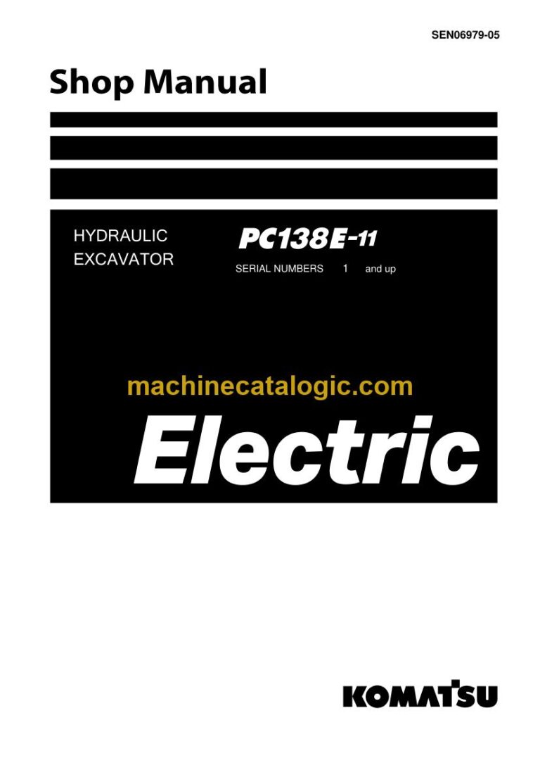 Komatsu PC138E-11 Crawler Excavator Shop Manual (SEN06979-05)