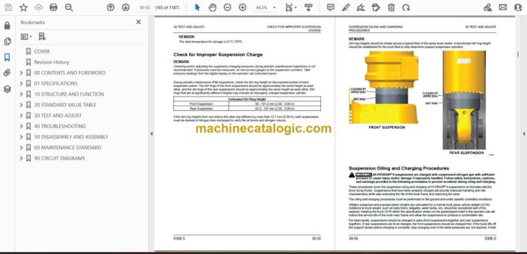 Komatsu 930E-5 Rigid Dump Truck Shop Manual (CEBM039403)