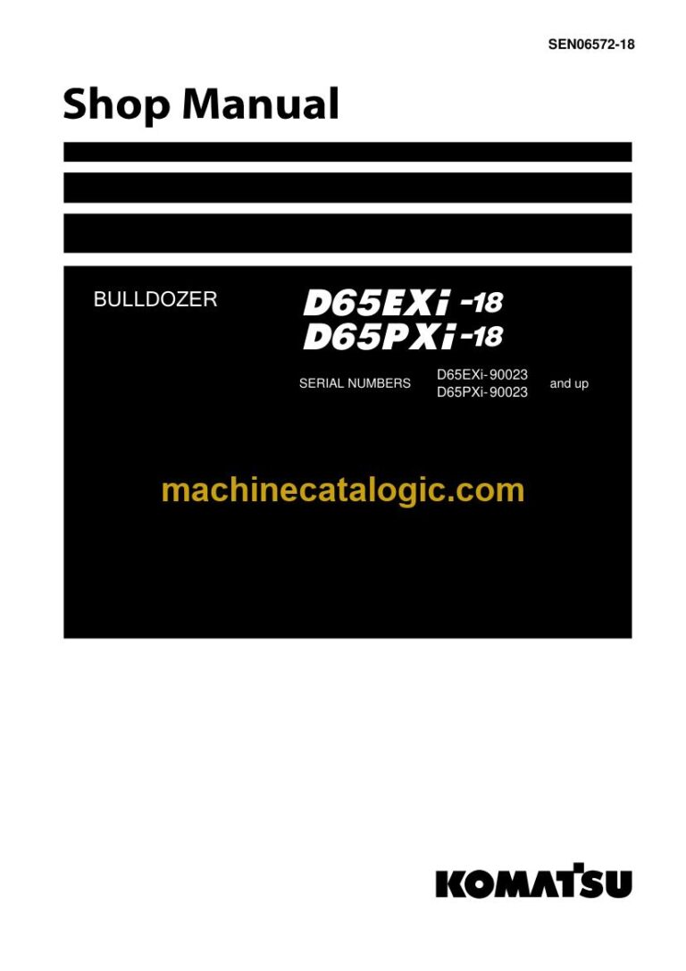 Komatsu D65EXi-18, D65PXi-18 Crawler Dozer Shop Manual (SEN06572-18)